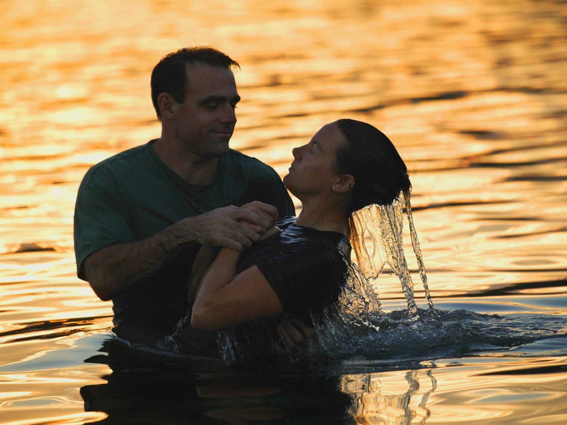 Person being baptized